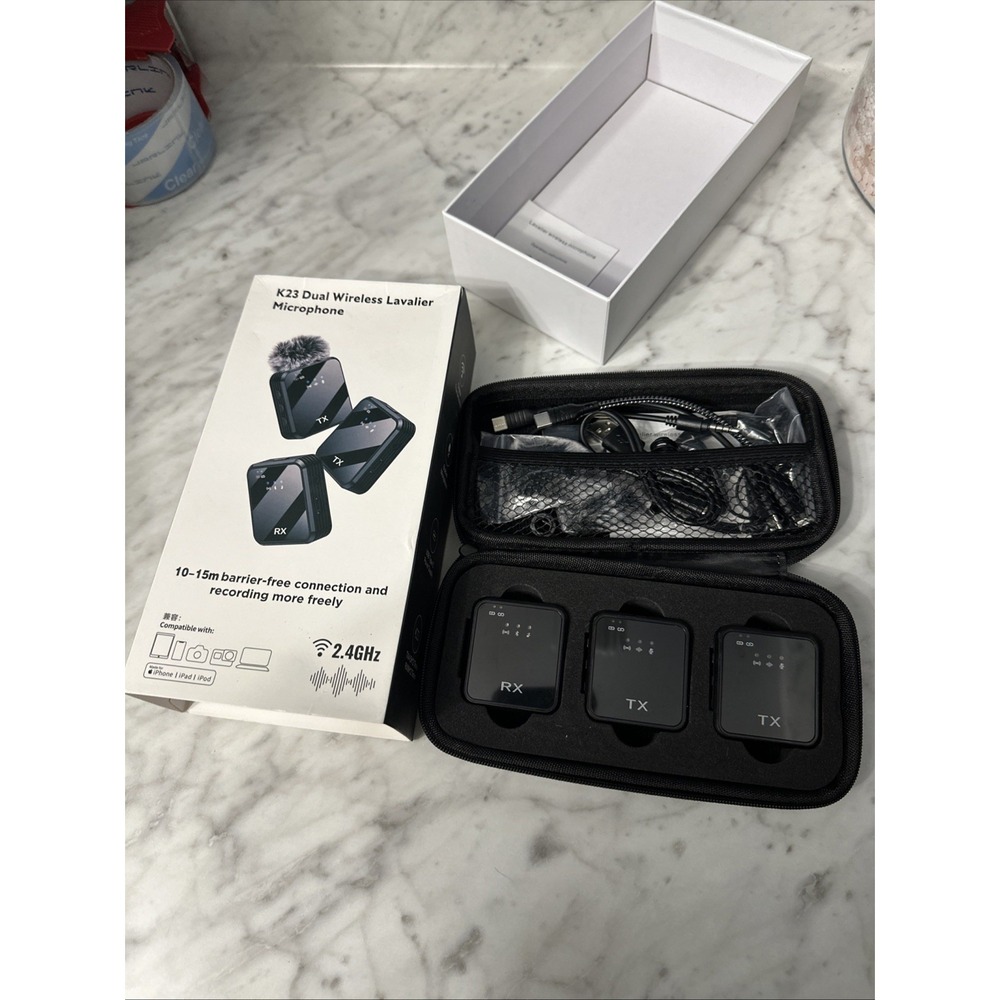 K23 Wireless Lavalier Microphone 2.4G Dual‎ Transmitter